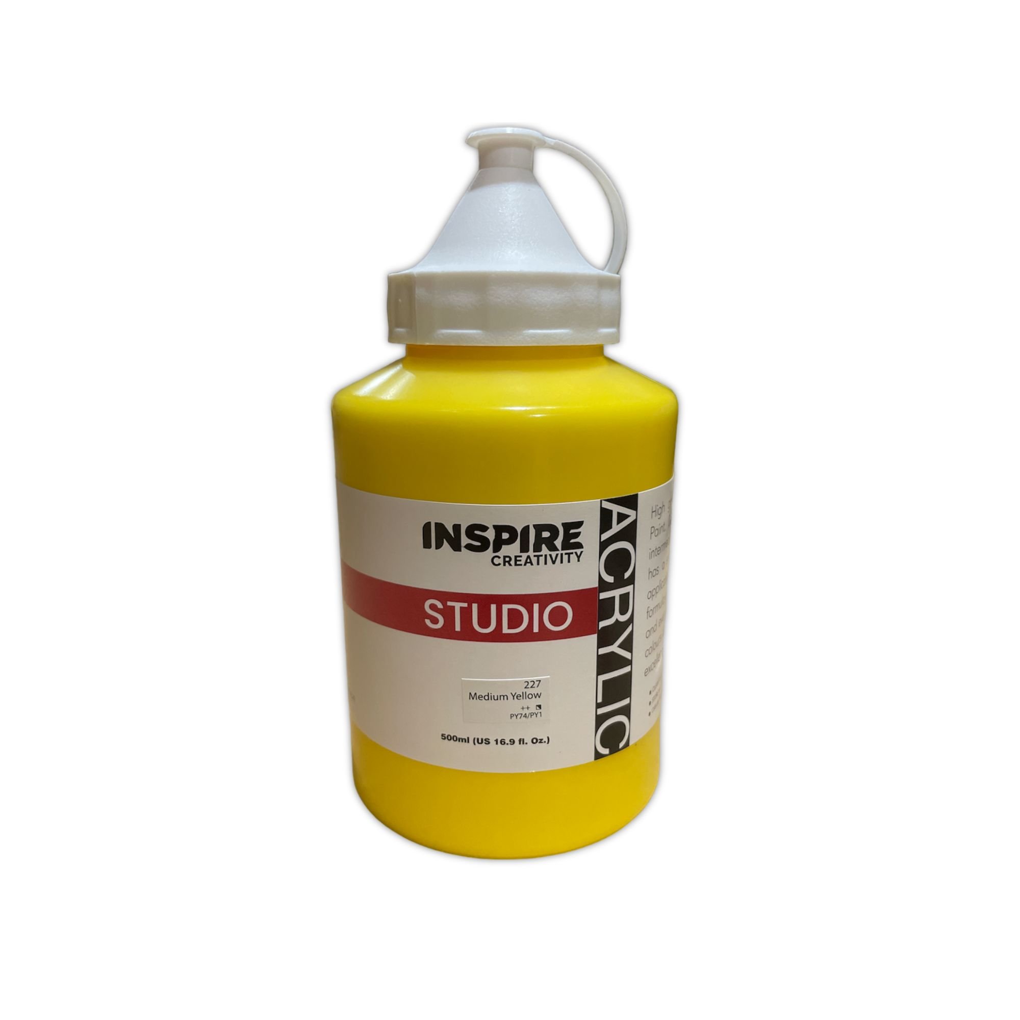 Inspire Studio Acrylic 500ml - Medium Yellow