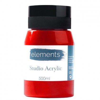 Elements Acrylic - Cerulean Red (500ml)