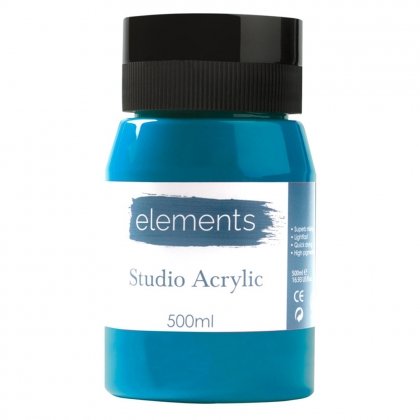 Elements Acrylic - Cerulean Blue (500ml)