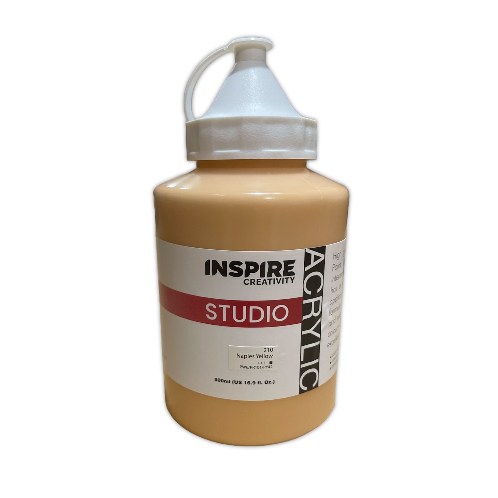 Inspire Studio Acrylic 500ml - Naples Yellow