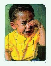 Wooden Tray Emotions Puzzle - Sad Boy Crying