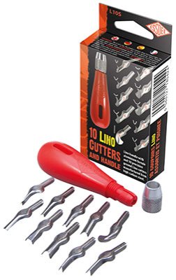 Lino Cutters & Handle (10)