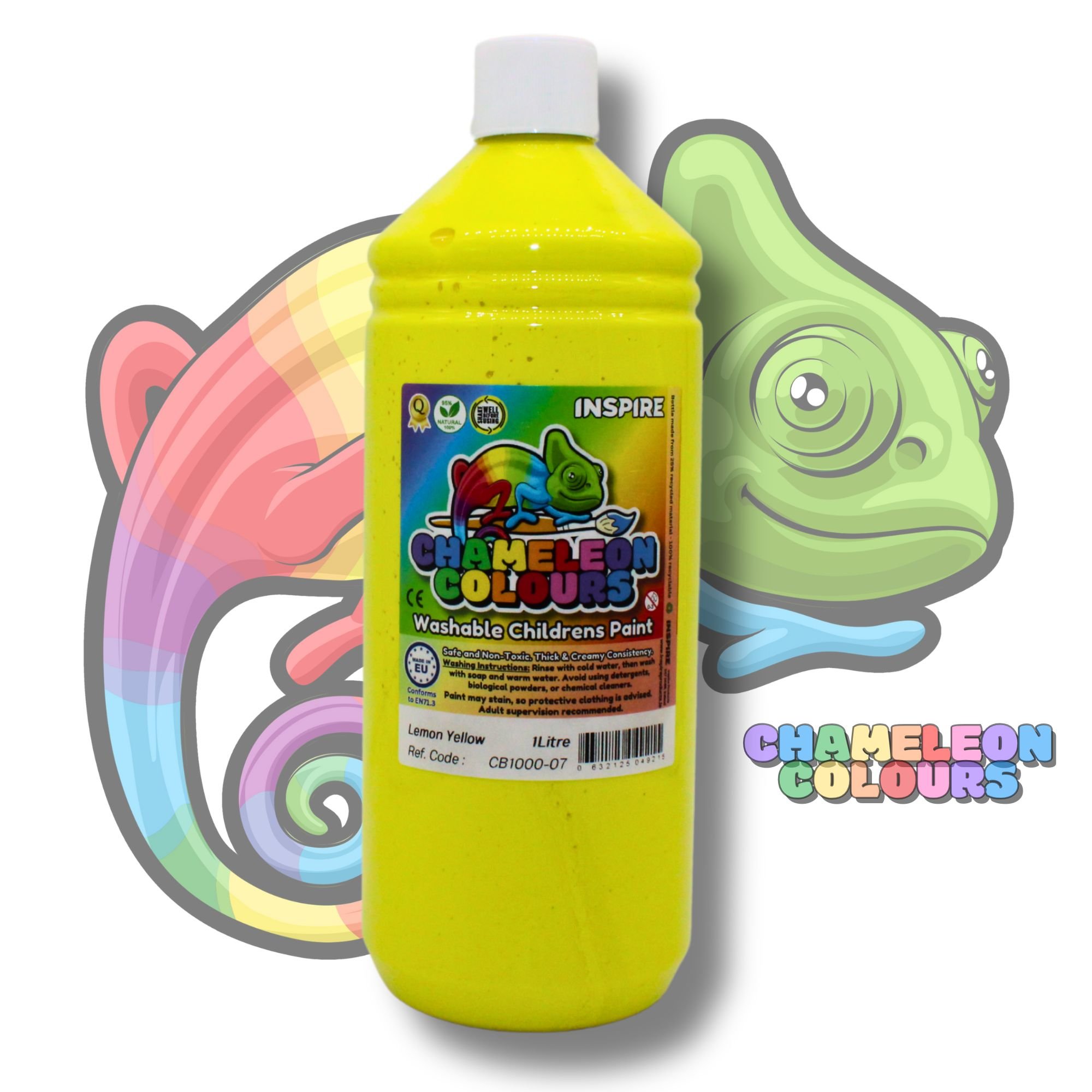 Washable Poster Paint 1000ml - Lemon Yellow