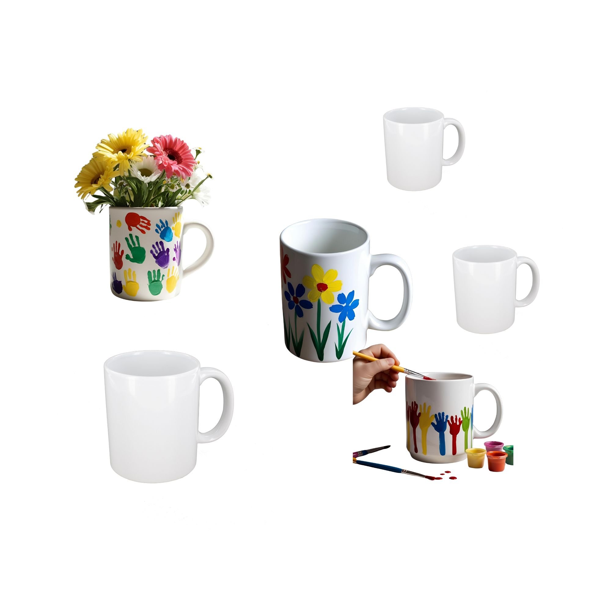 Ceramic Mugs - 6 piece
