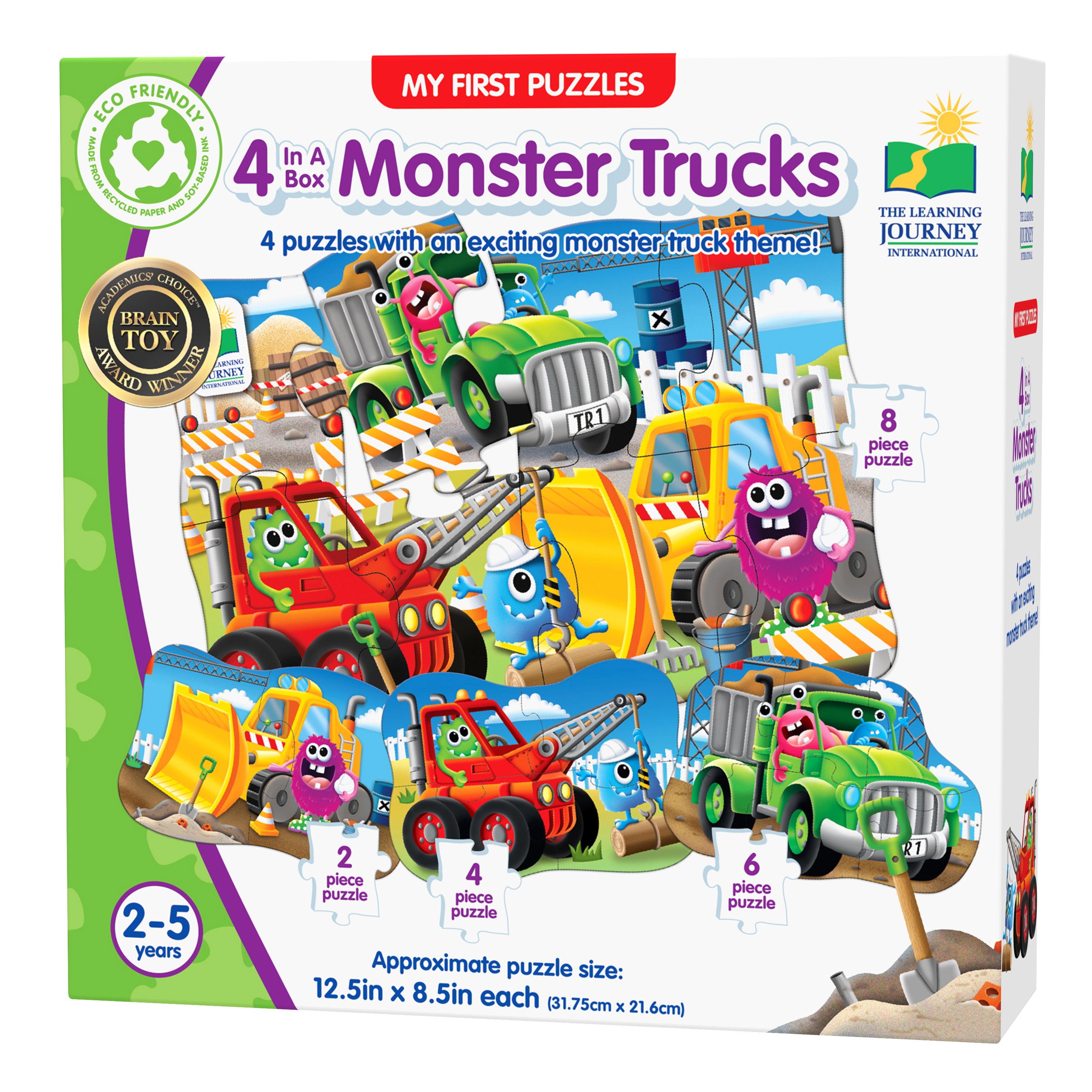 My First Puzzles - 4 In A Box Monster Trucks Puzzle
