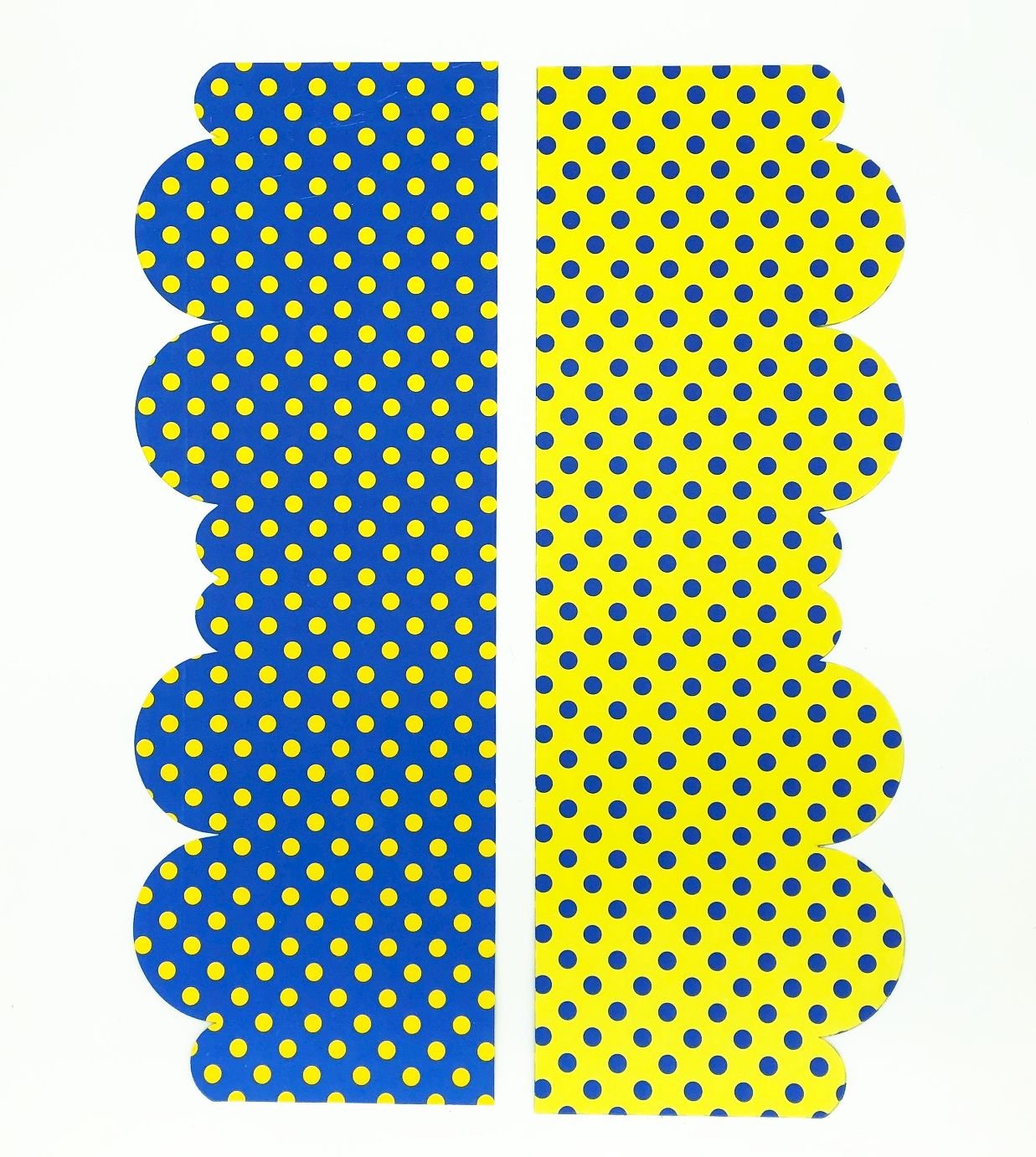 Paper Pick Border - Yellow & Blue Spots (12)