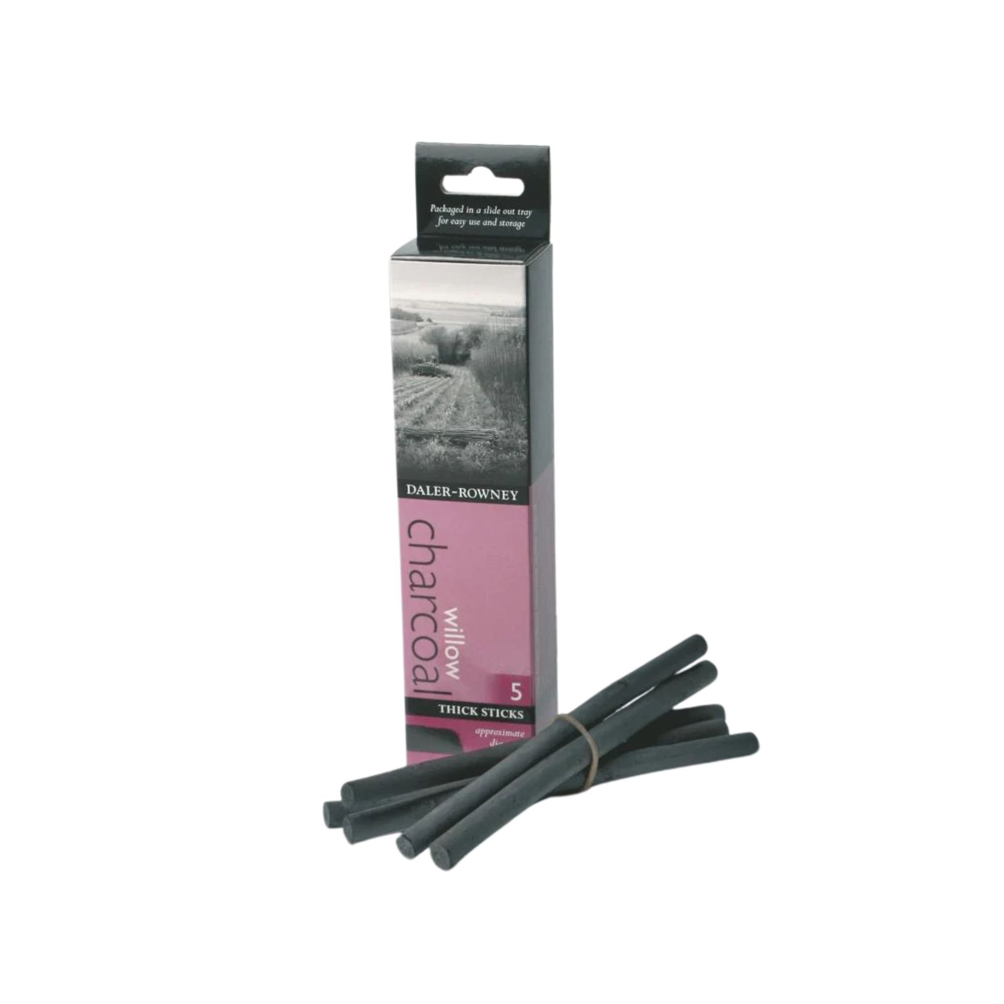 Daler Rowney Willow Charcoal - Thick 7-9mm (5pcs)