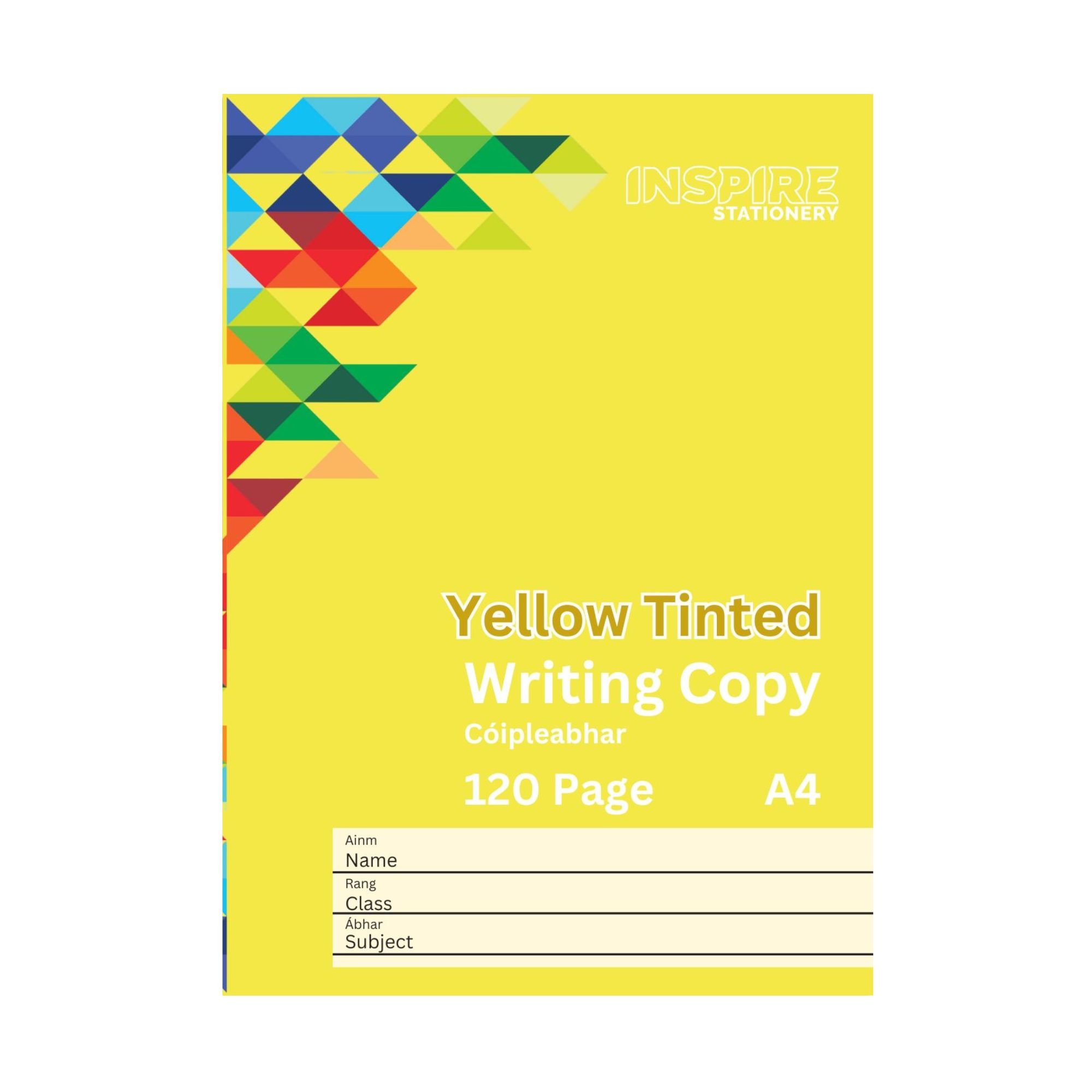Visual Aid A4 120pg Writing Copy - Yellow