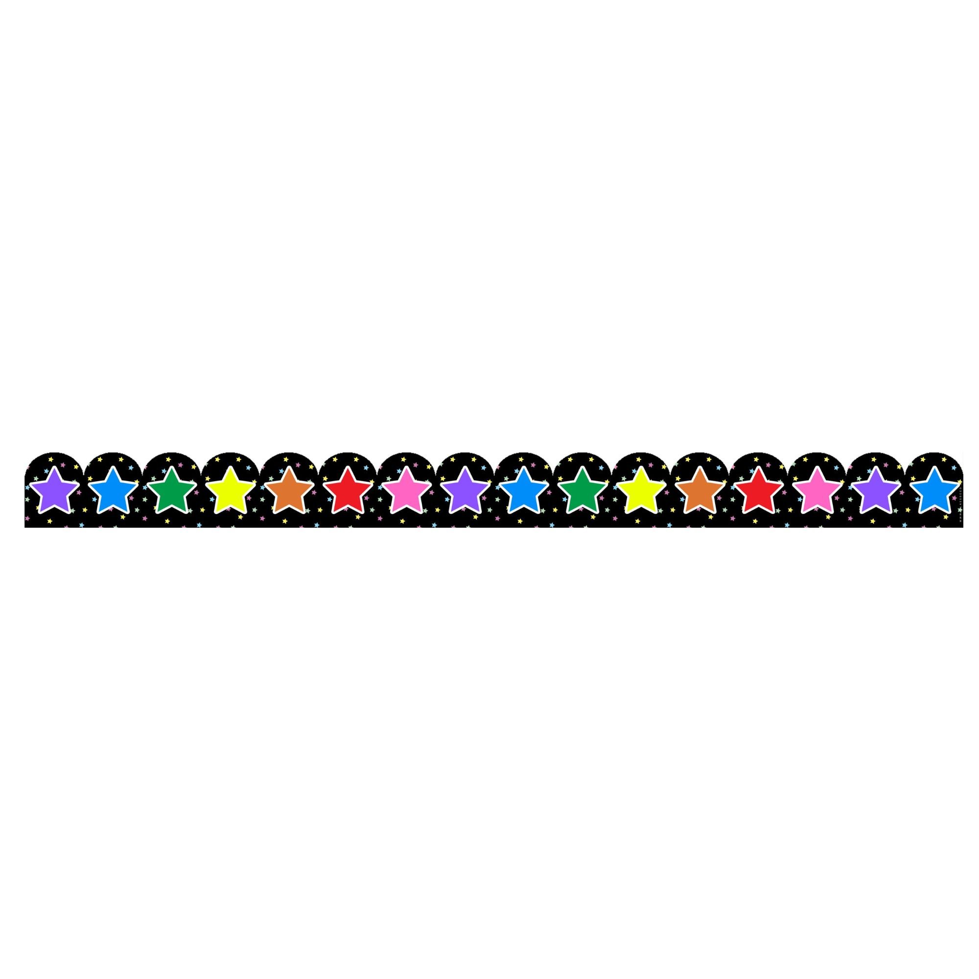 Scalloped Trimmer - "Vibrance" Rainbow Stars (12m)
