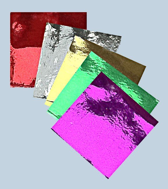 Assorted Self Adhesive Metallic Paper (5)