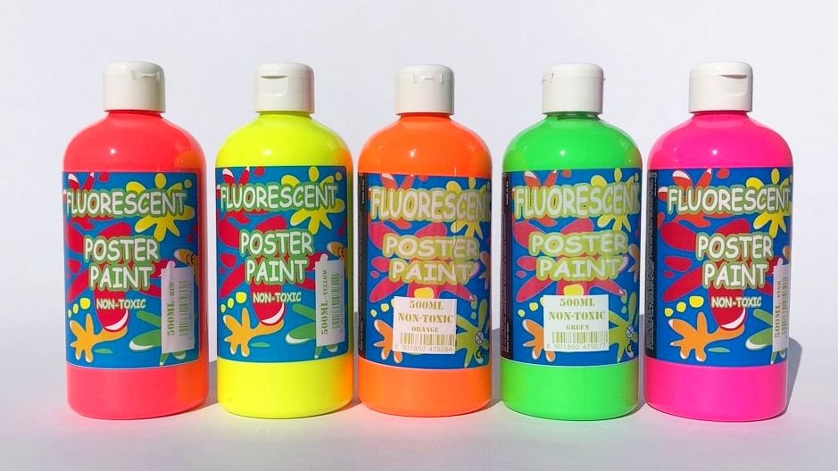 Fluorescent Poster Paint 500ml - Red