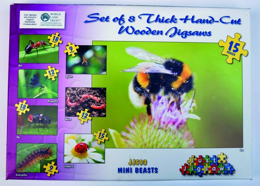 Wooden Jigsaw - Insects (Set of 8)