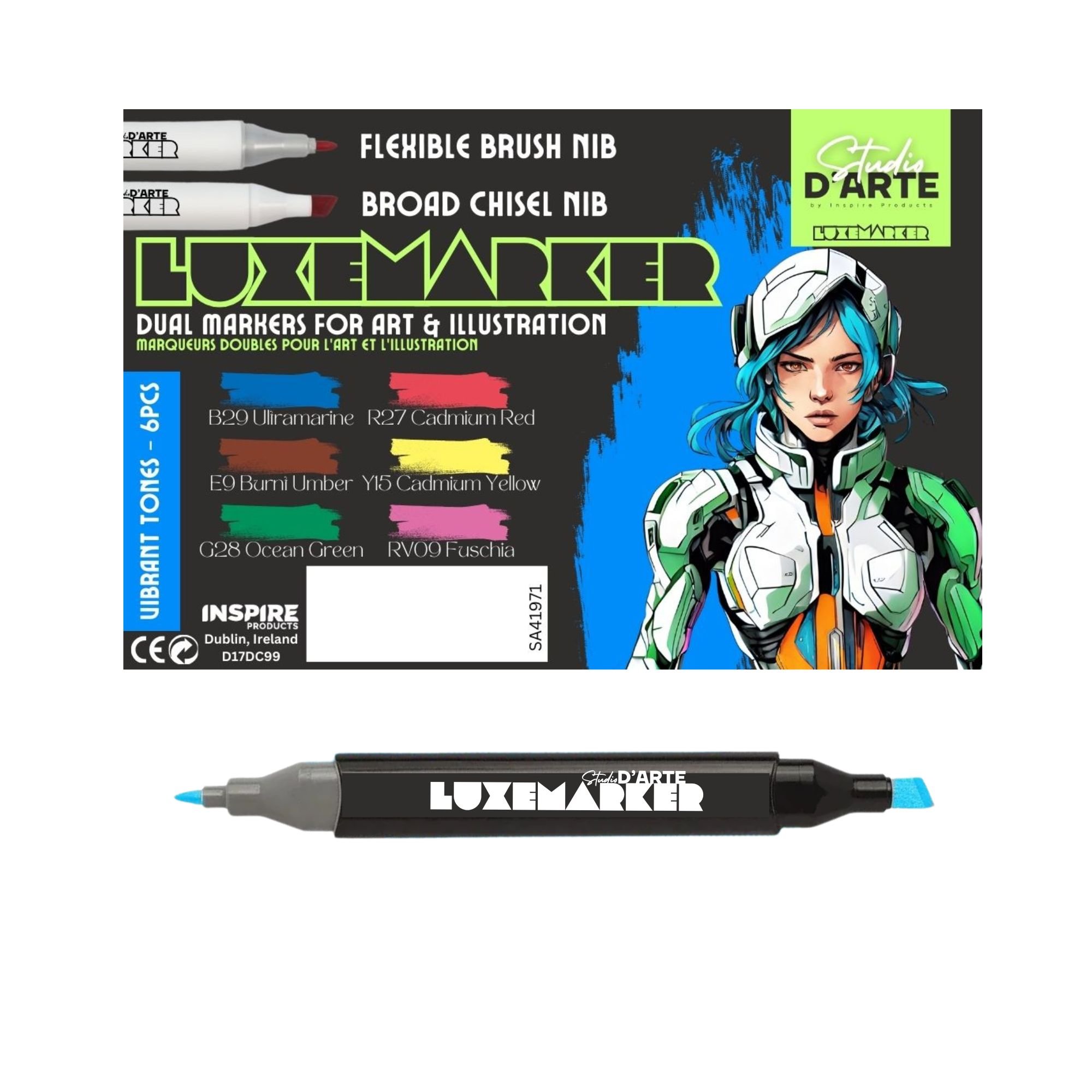 Studio D'Arte Dual Ended LUXEMARKER - Primary Tones (6)