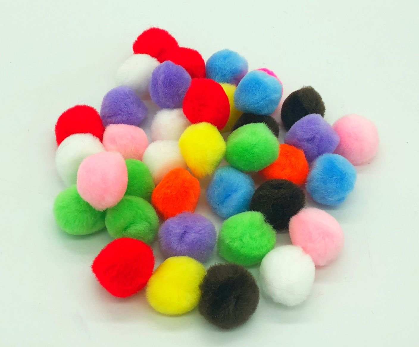 Pom Poms - Assorted Colour 25mm (50 piece)