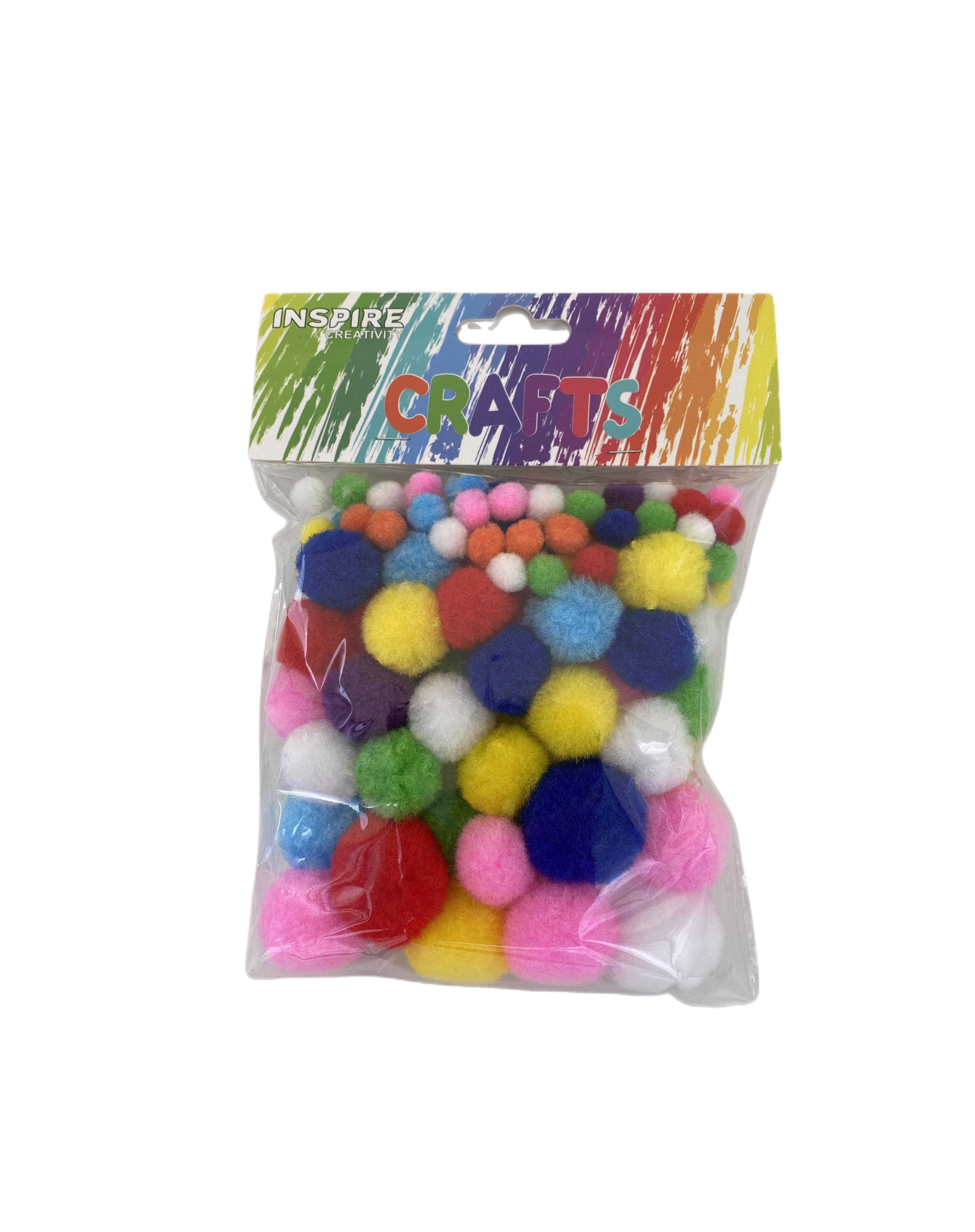 Pom Poms - Assorted Colour 10,20,30mm (100 piece)