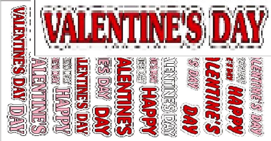 Seasonal Stickers - Valentines (54 pieces)