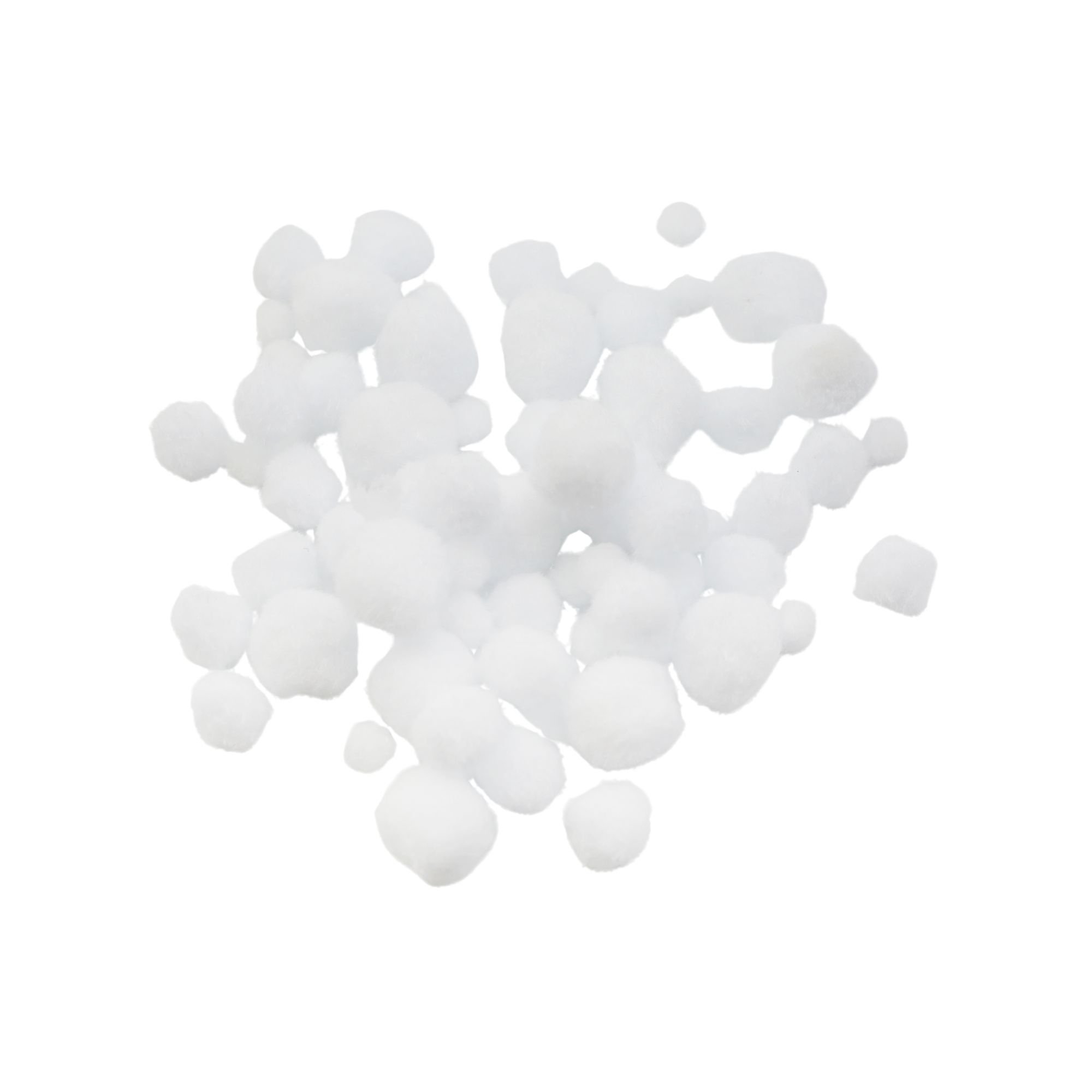 Pom Poms - White 15,25,35mm (150 piece)
