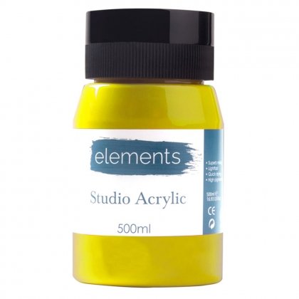 Elements Acrylic - Lemon Yelllow (500ml)