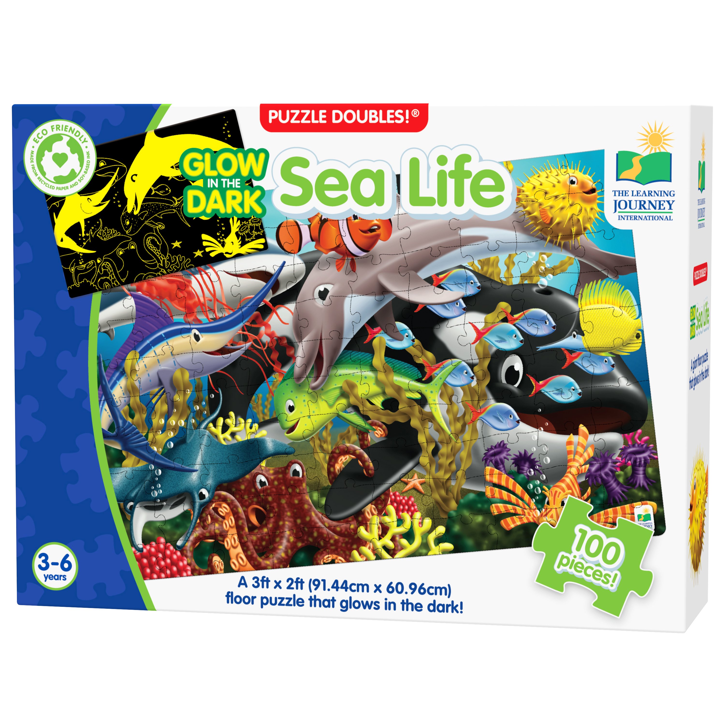 Puzzle Doubles - Glow In The Dark! Sea Life