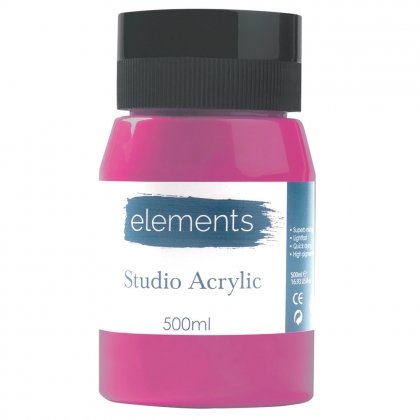 Elements Acrylic - Magenta (500ml)