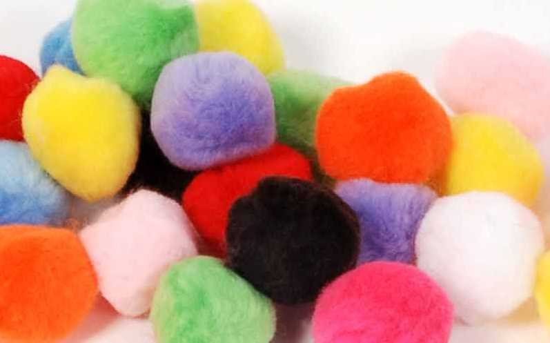 Pom Poms - Assorted Colour 40mm (50 piece)