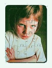 Wooden Tray Emotions Puzzle - Moody Girl