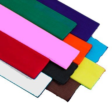 Crepe Paper (100% Stretch) - Assorted 10pcs