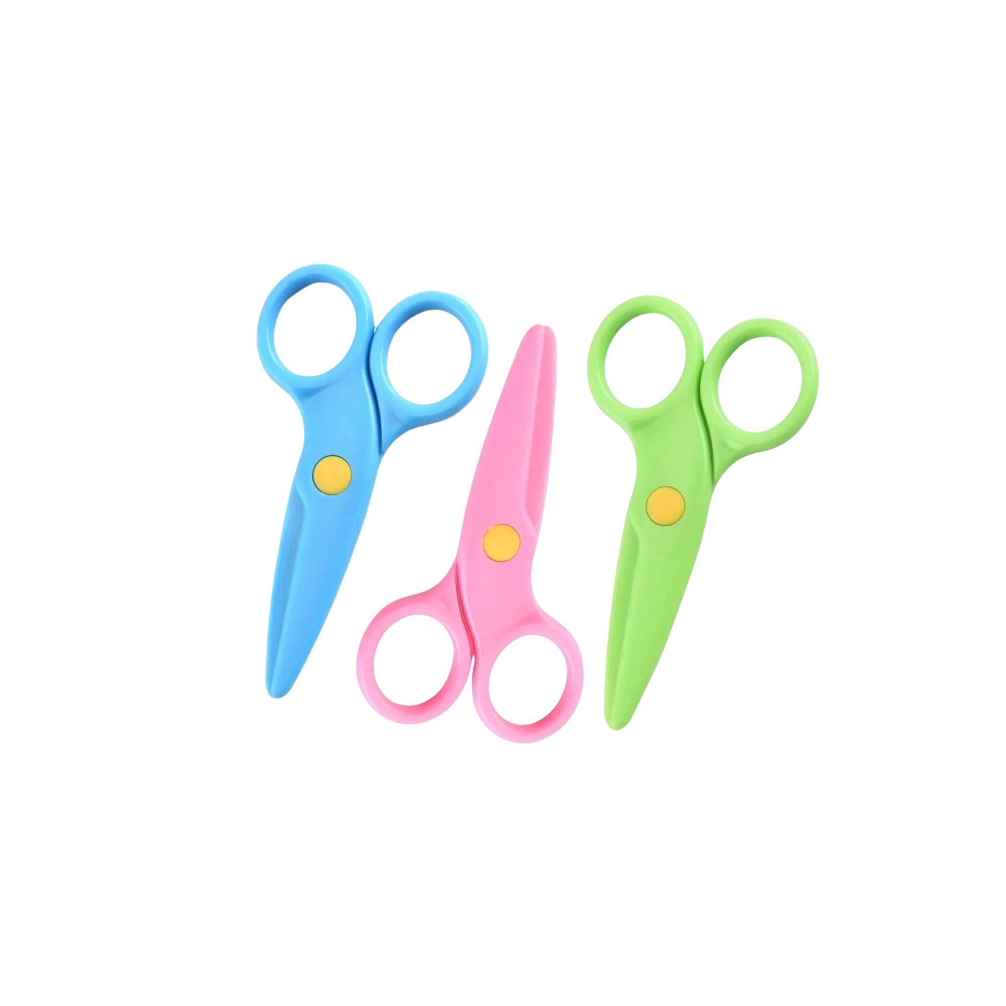 Junior Plastic Safety Scissors pack 3