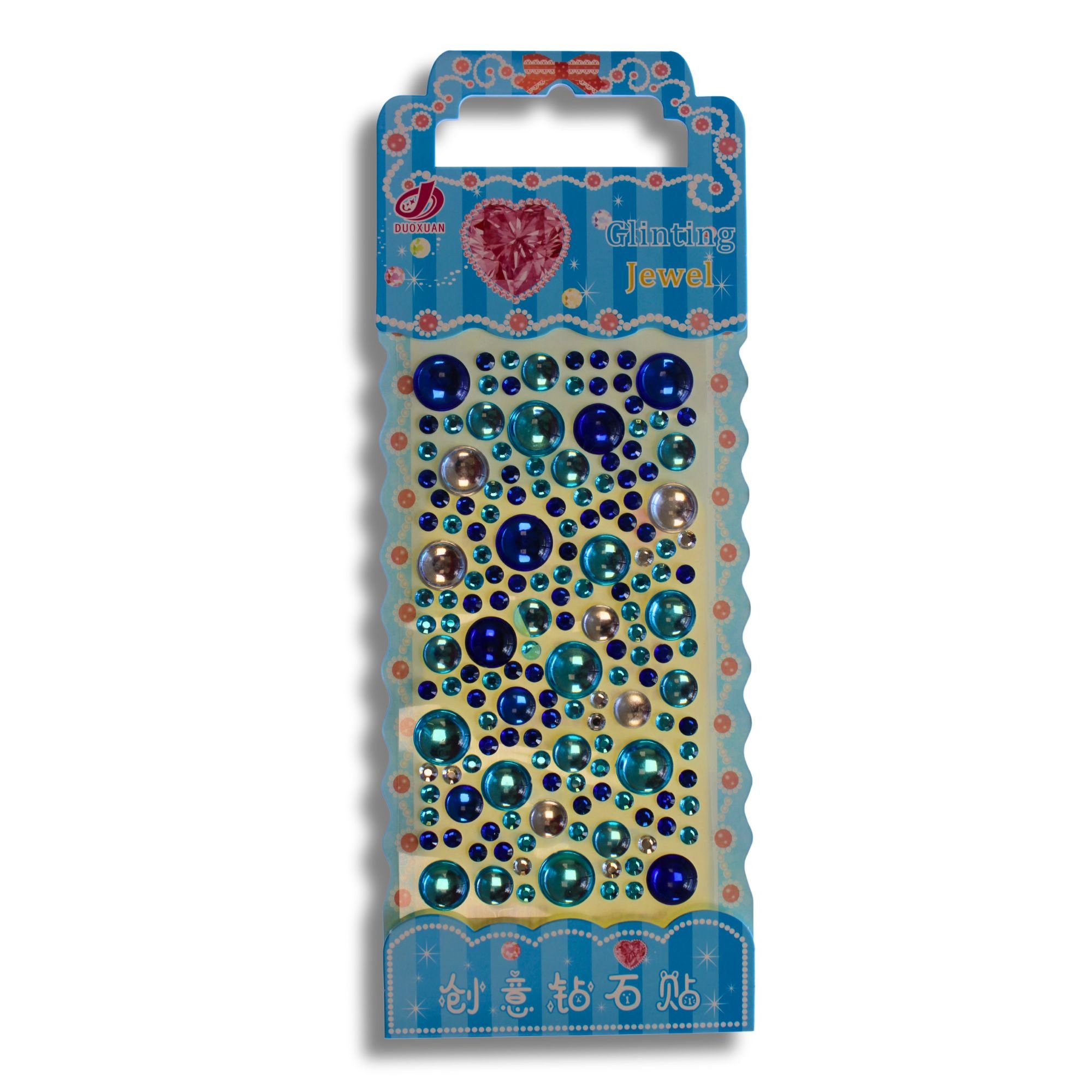 Crystal Gems - Self Adhesive Circle Gem Set (Blue)