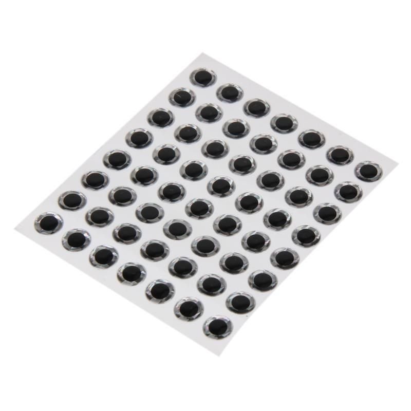 Wiggly Eyes - Self Adhesive Black & White 8mm (65)