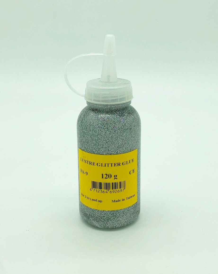 Glitter Glue Silver 120g