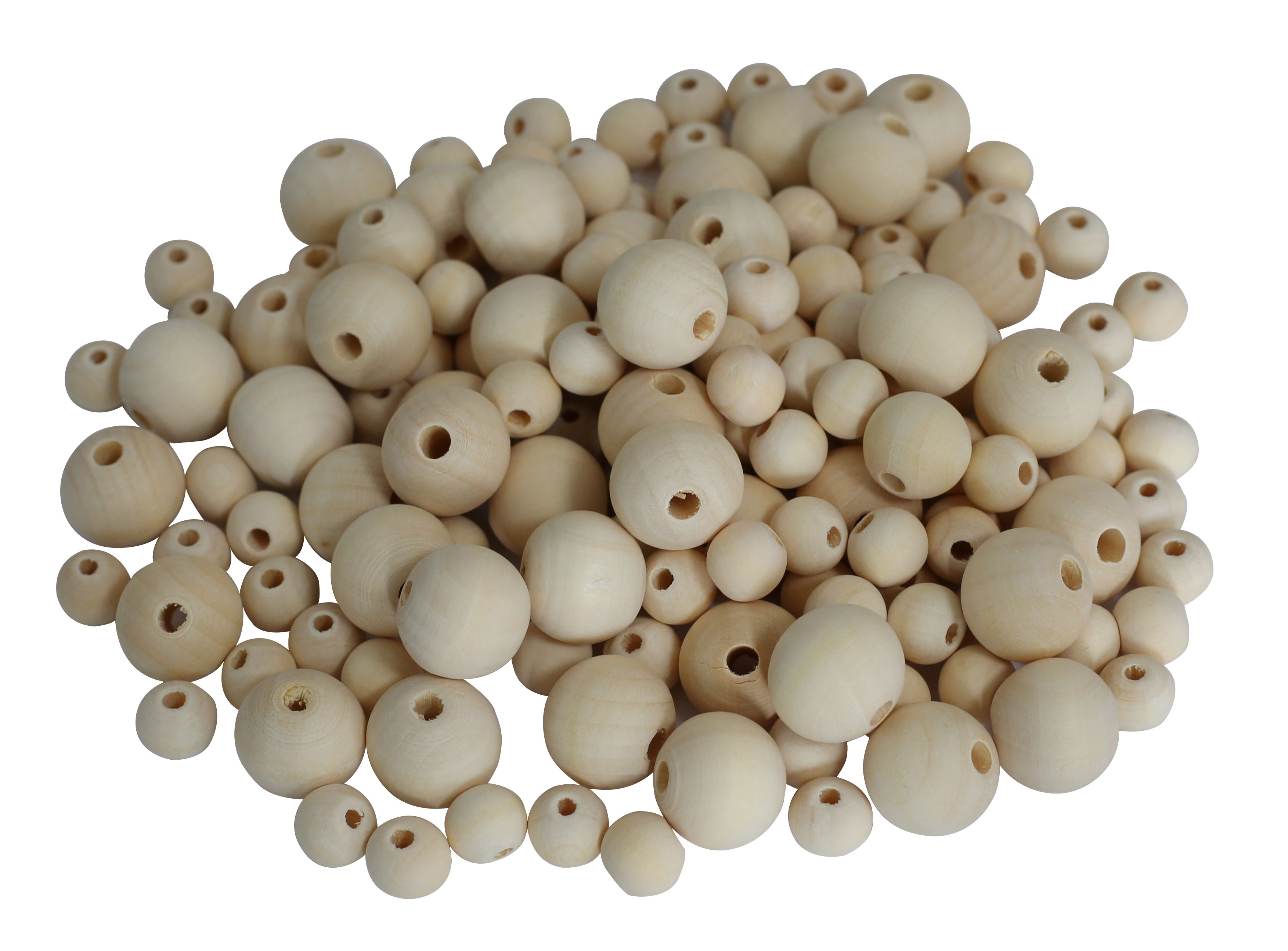Round Wooden Beads 8, 12, 16, 20mm (600 piece)