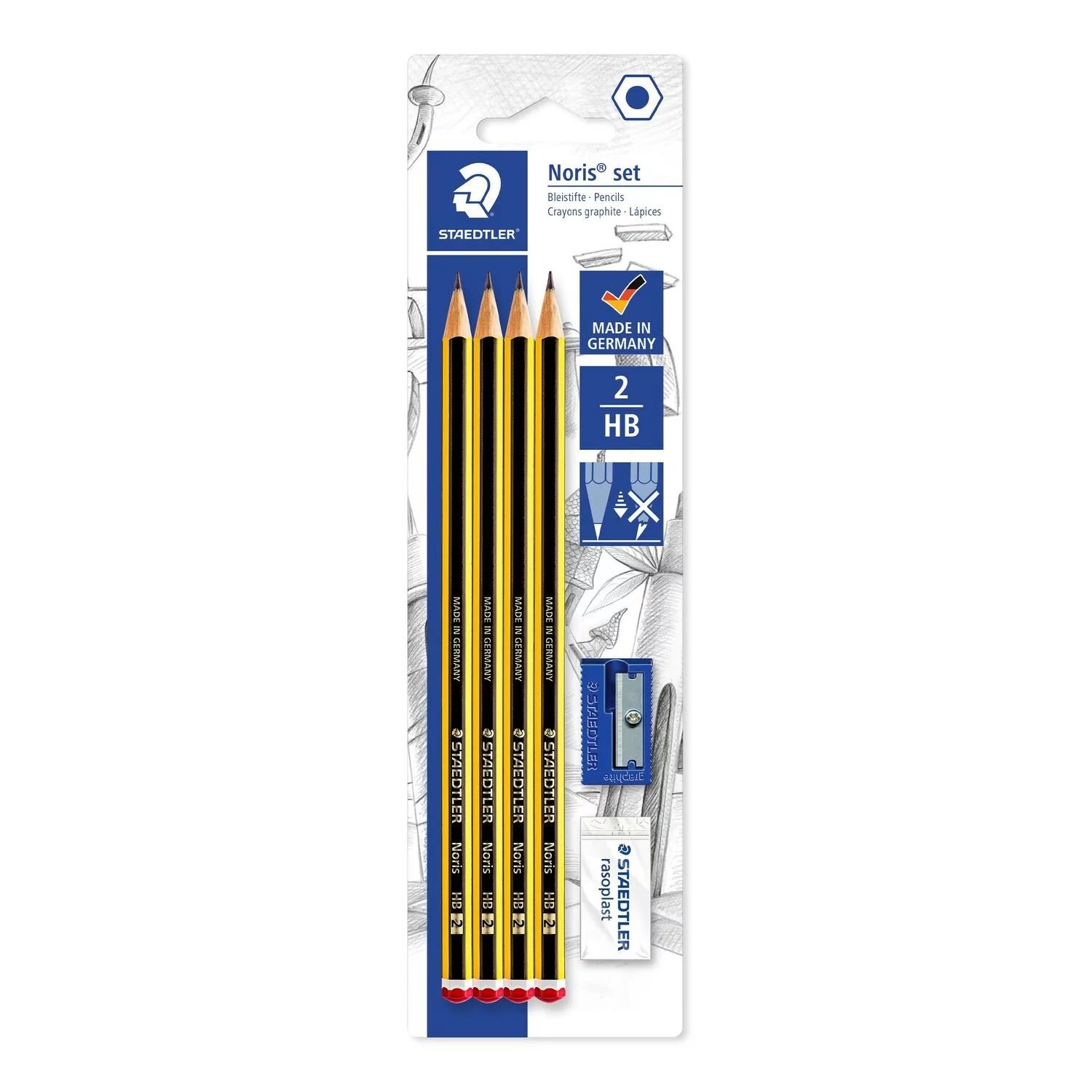 Staedtler Stationery Set (4 x Pencils, Eraser , Sharpner)