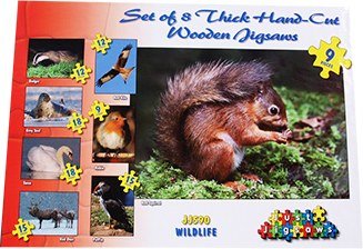 Wooden Jigsaw - Wildlife (Set of 8)