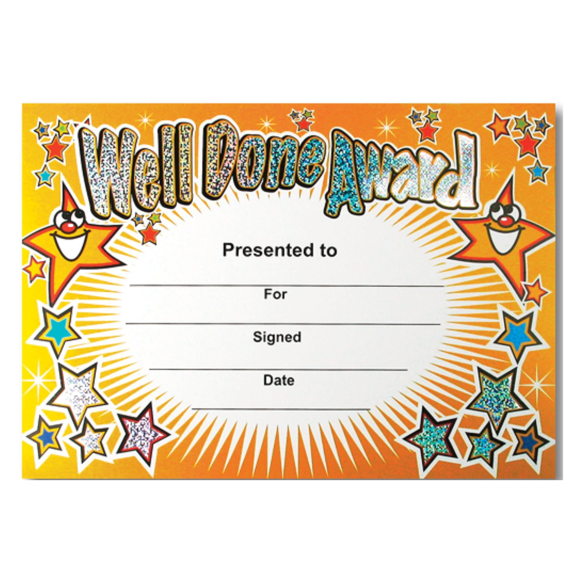 Award Certificates - Well Done (20)