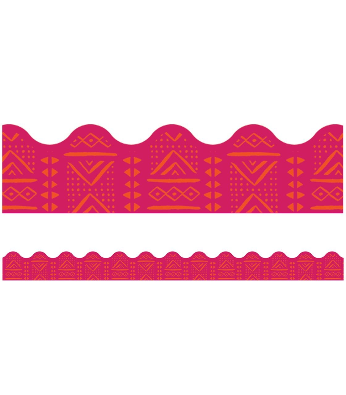 Scalloped Trimmer - Pink Batik Trimmer
