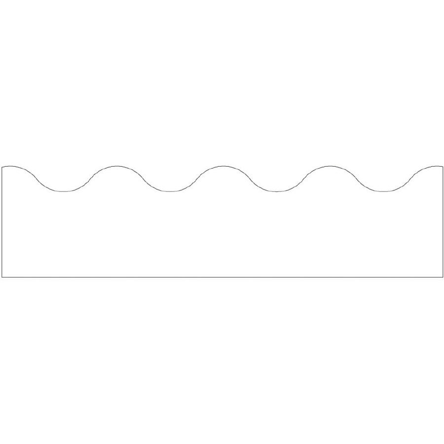 Scalloped Trimmer - White