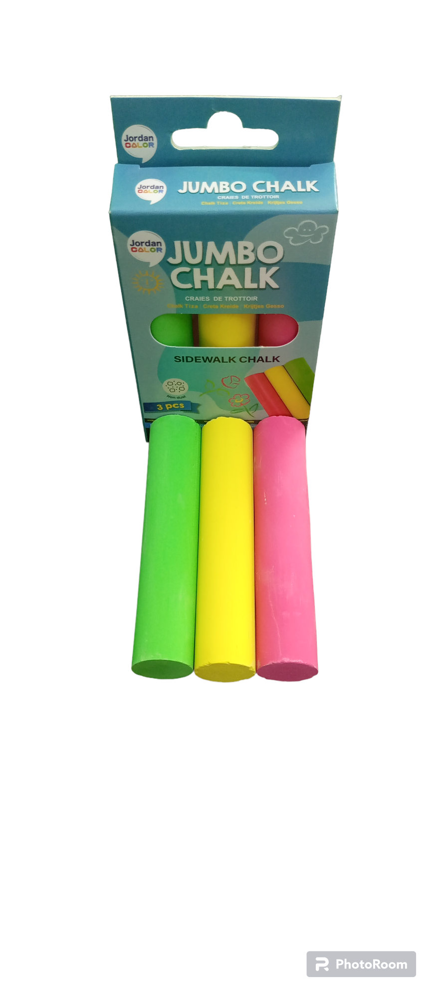 Jumbo Sidewalk Chalk - Coloured (3pcs)