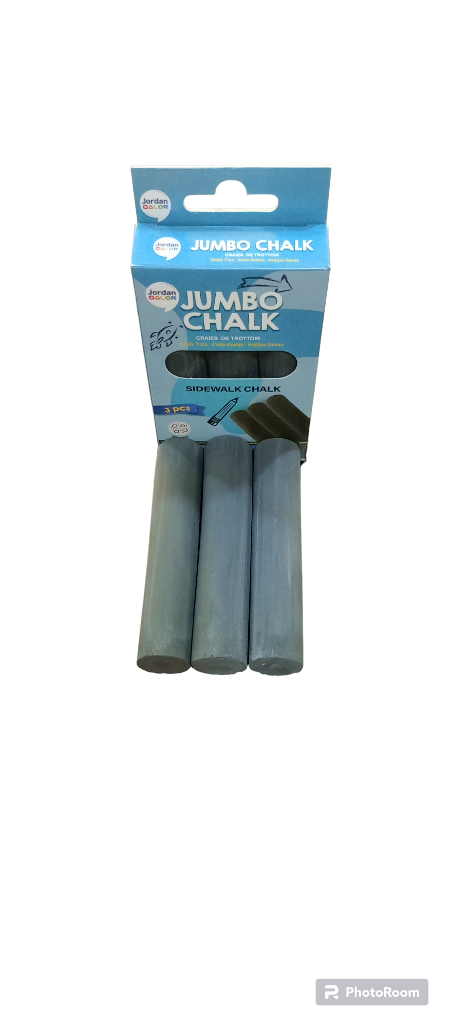 Jumbo Sidewalk Chalk - Black (3pcs)