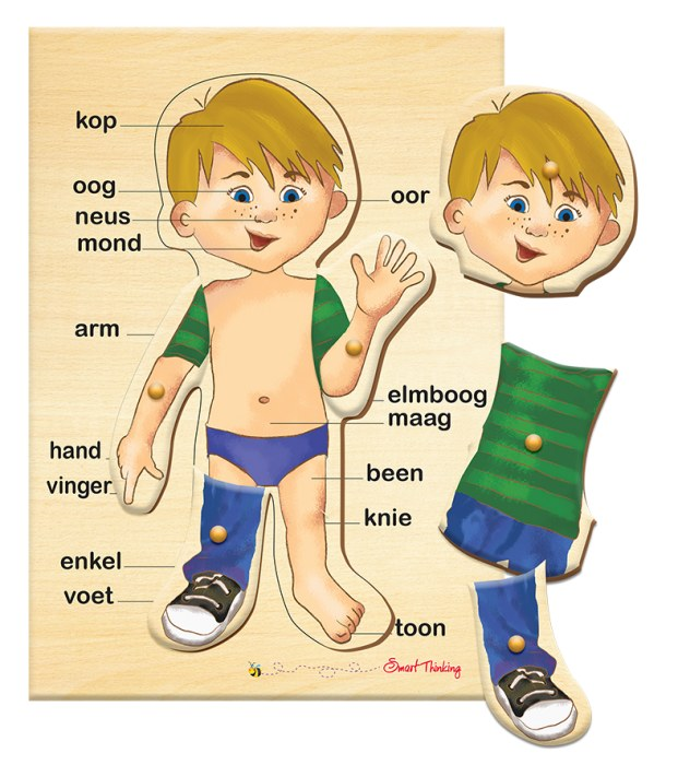 Lift & Learn Wooden Puzzle - Boy Dressing (6 piece)