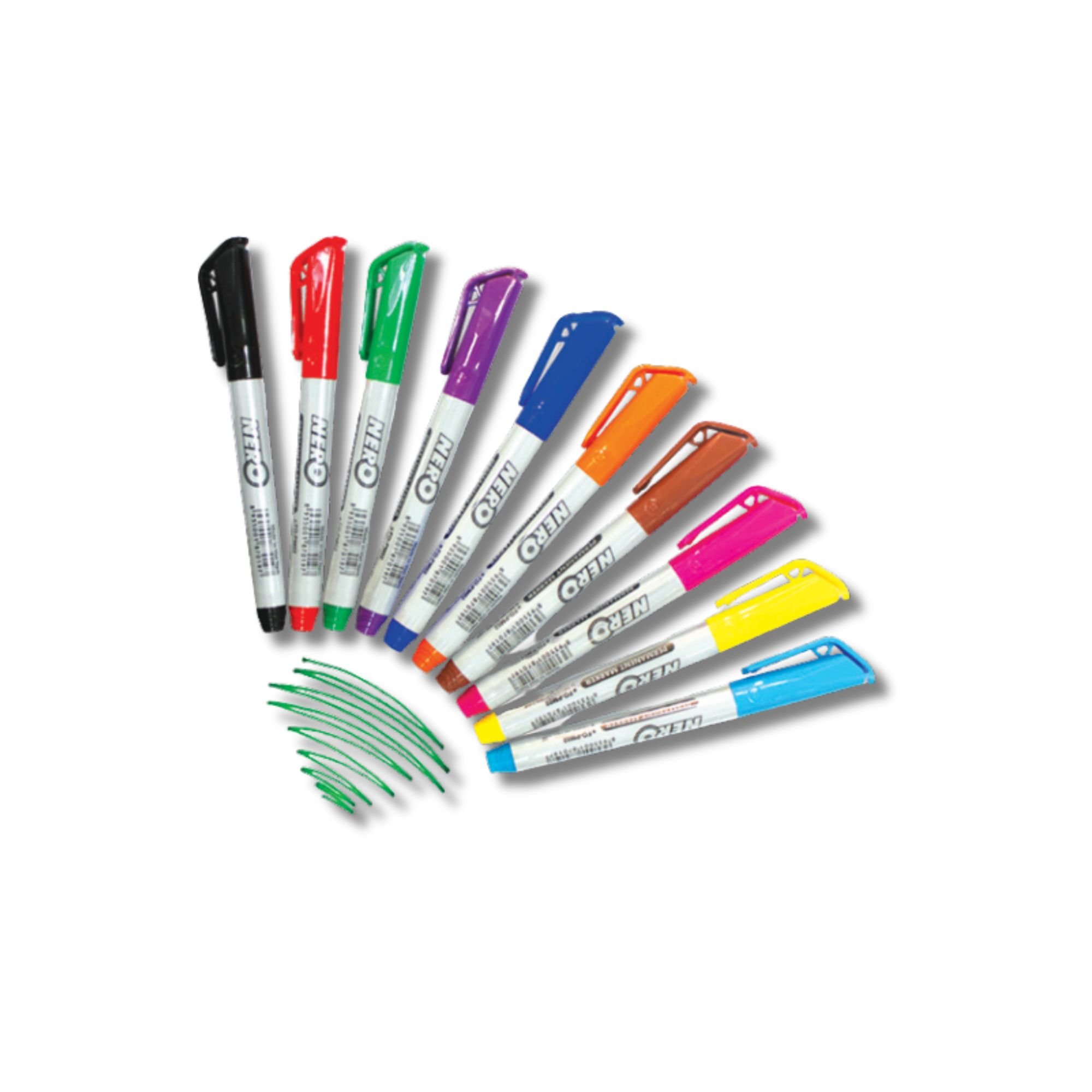 Nero Permanent Marker - Fine - Assorted (12)