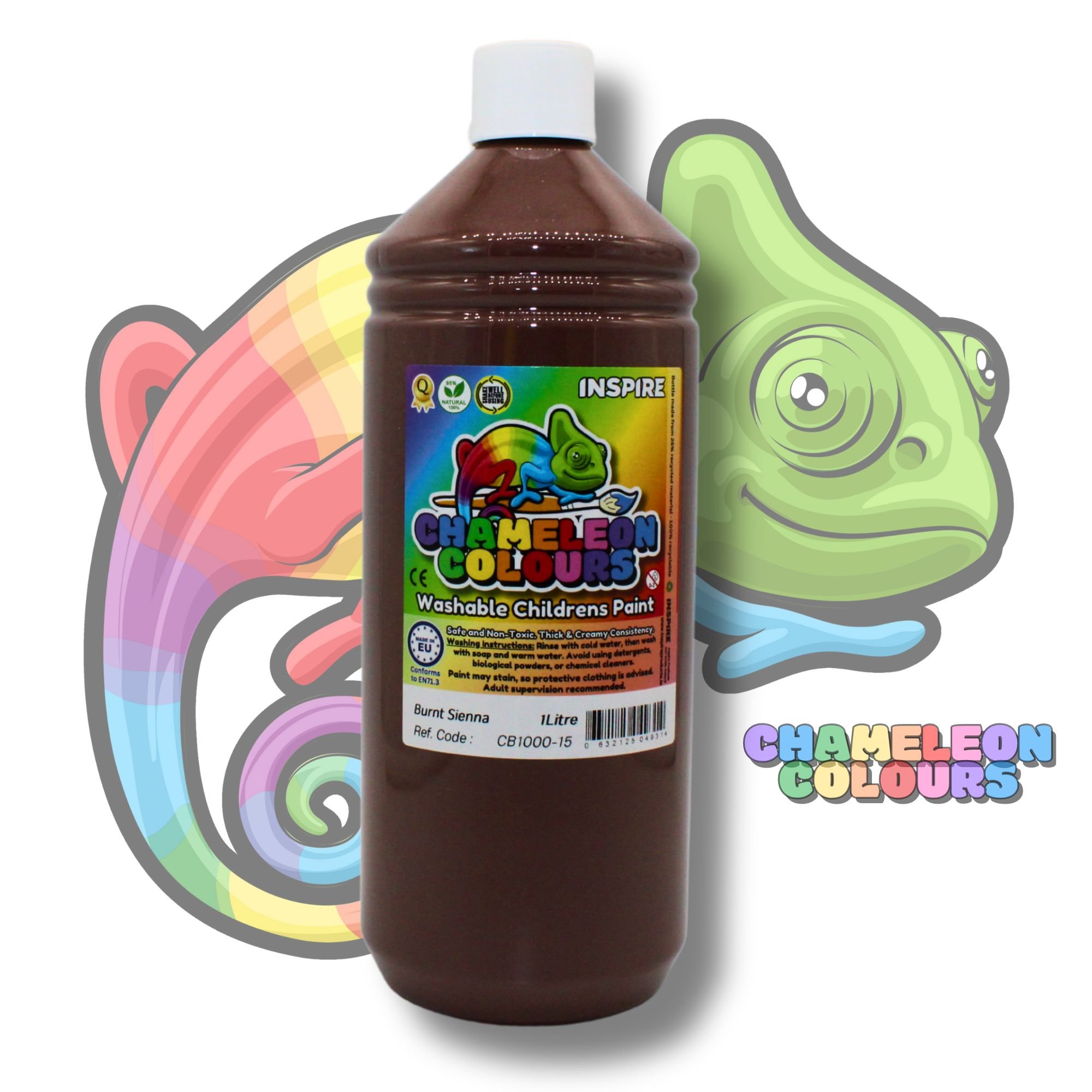 Washable Poster Paint 1000ml - Burnt Sienna