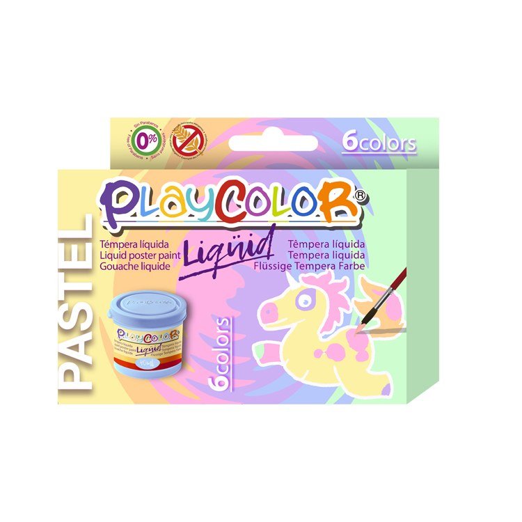 Playcolor Pastel Liquid Paint Set (6)