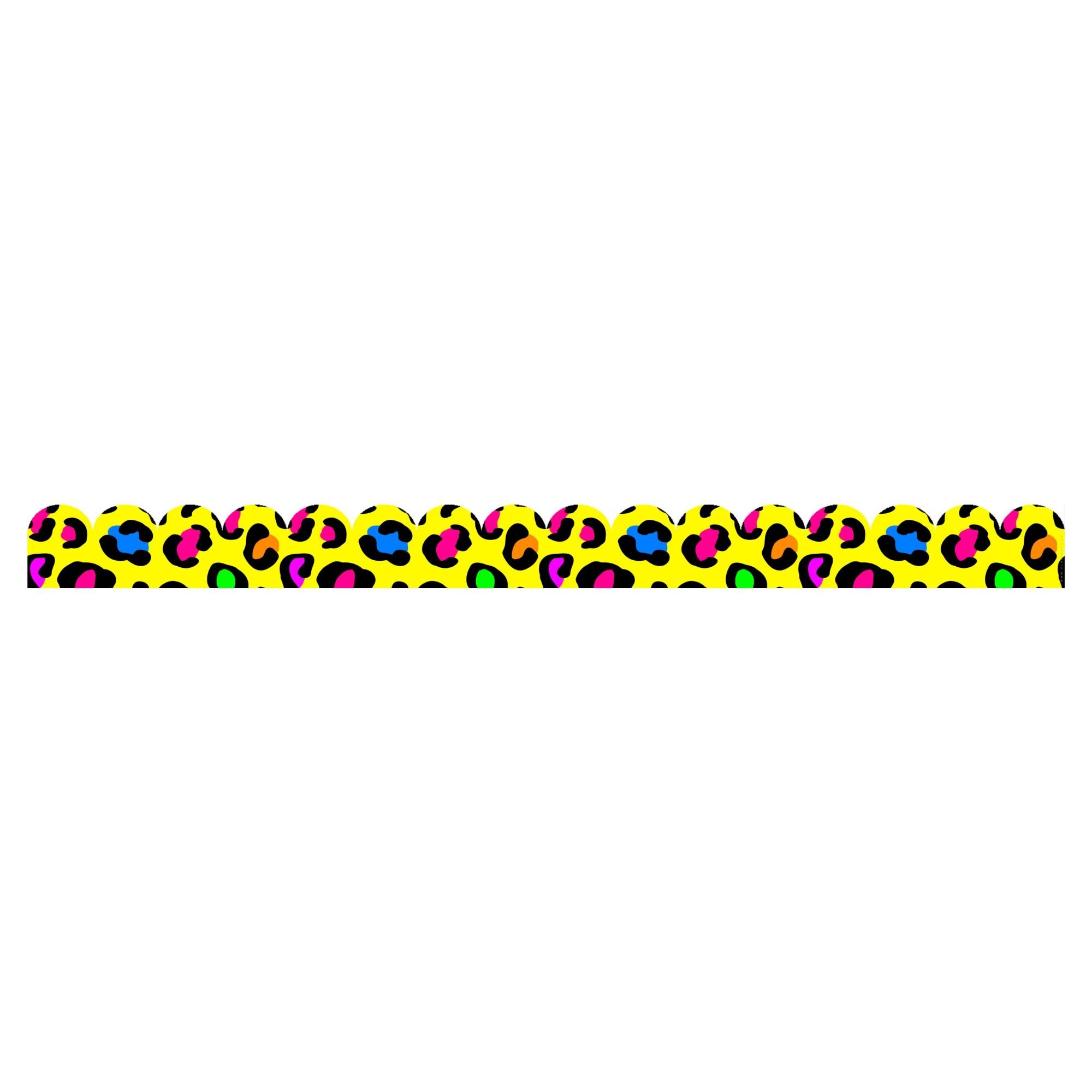 Scalloped Trimmer - "Vibrance" Leopard Print (12m)