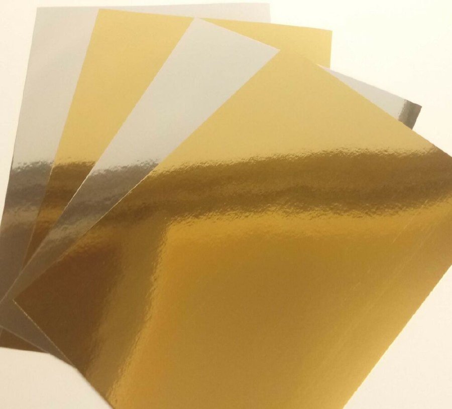 A4 Silver & Gold Metallic Card (10)