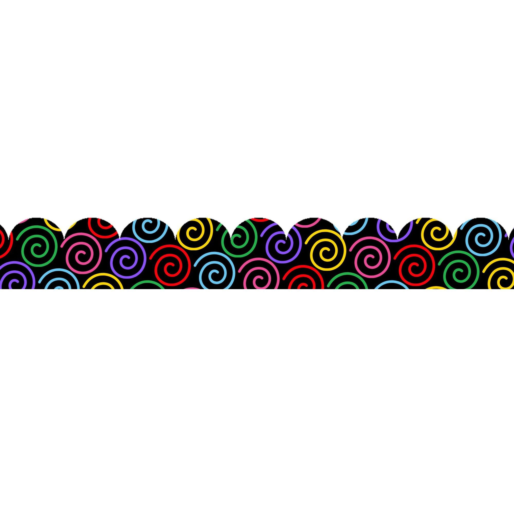Scalloped Trimmer - "Vibrance" Colourful Swirls (12m)