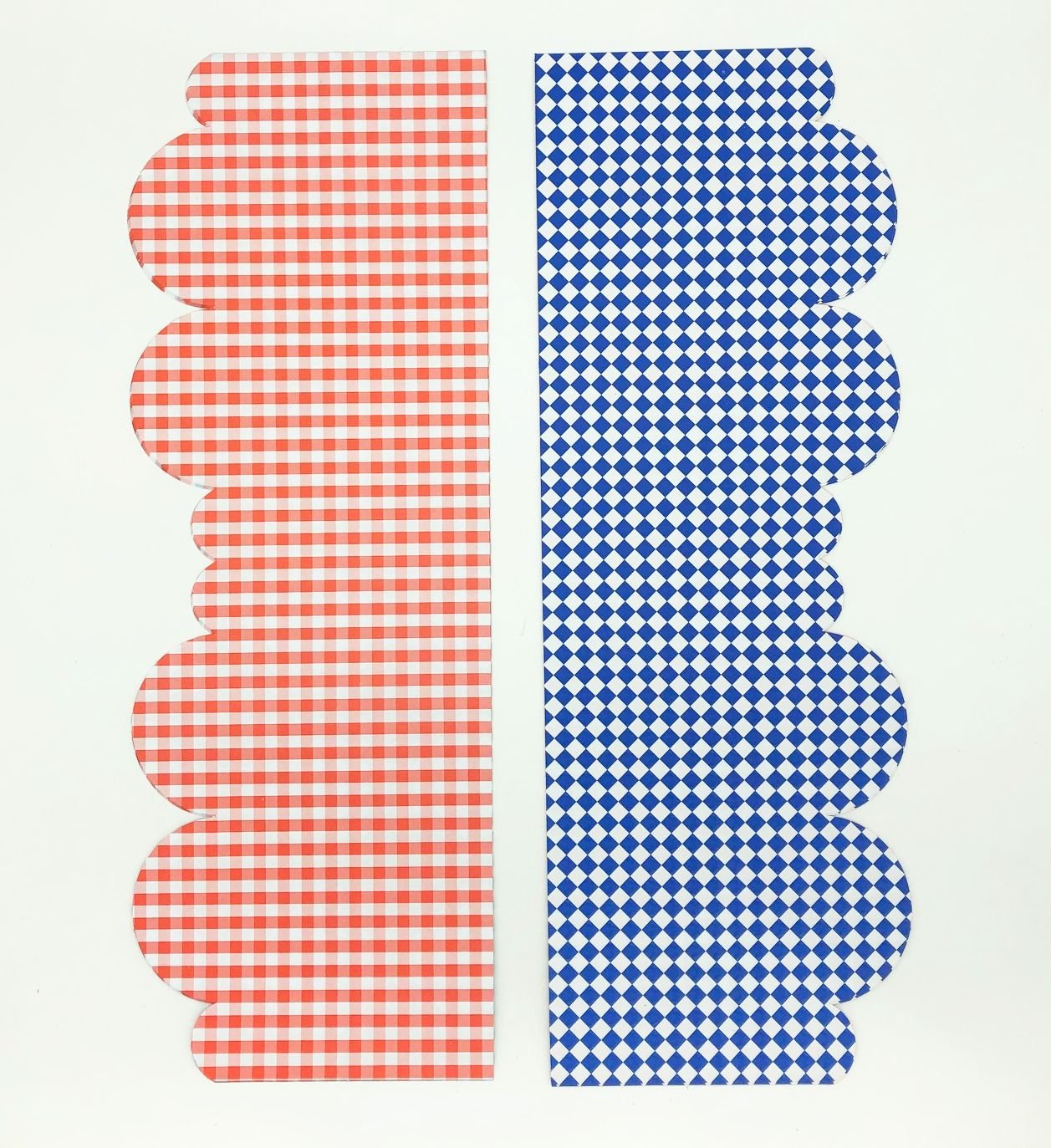 Paper Pick Border - Red & Blue Check (12)