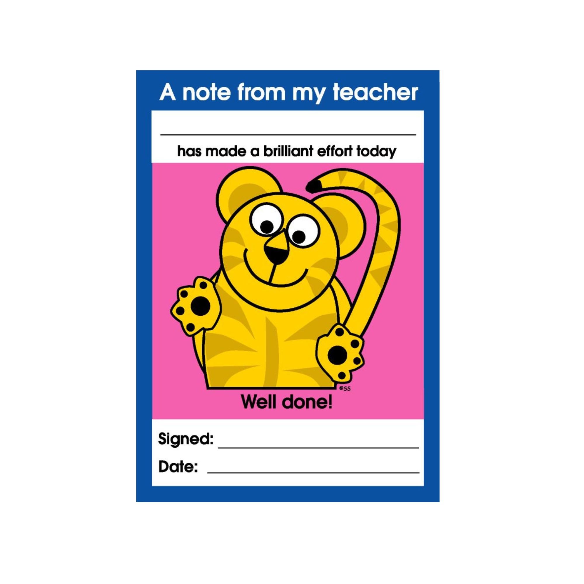 A Quick Note From My Teacher - Made a Brilliant Effort (30 Sheet