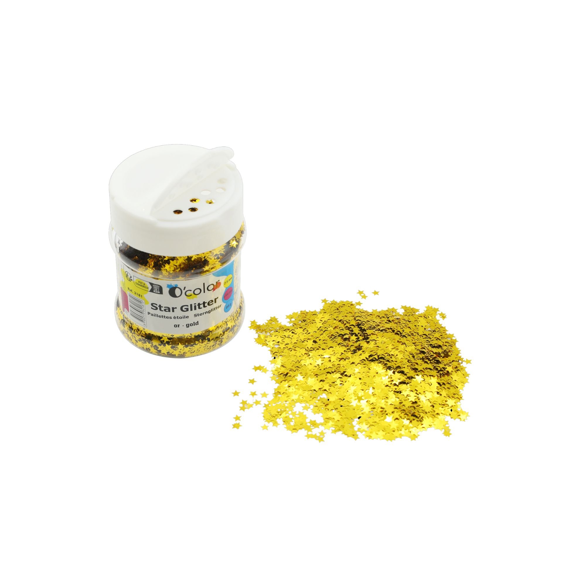 Glitter Stars gold - 5mm - 100,000 pieces