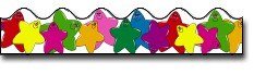 Scalloped Trimmer - Coloured Stars